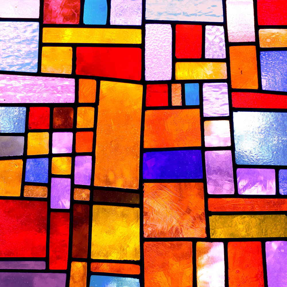 Image,of,a,multicolored,stained,glass,window,with,irregular,block
